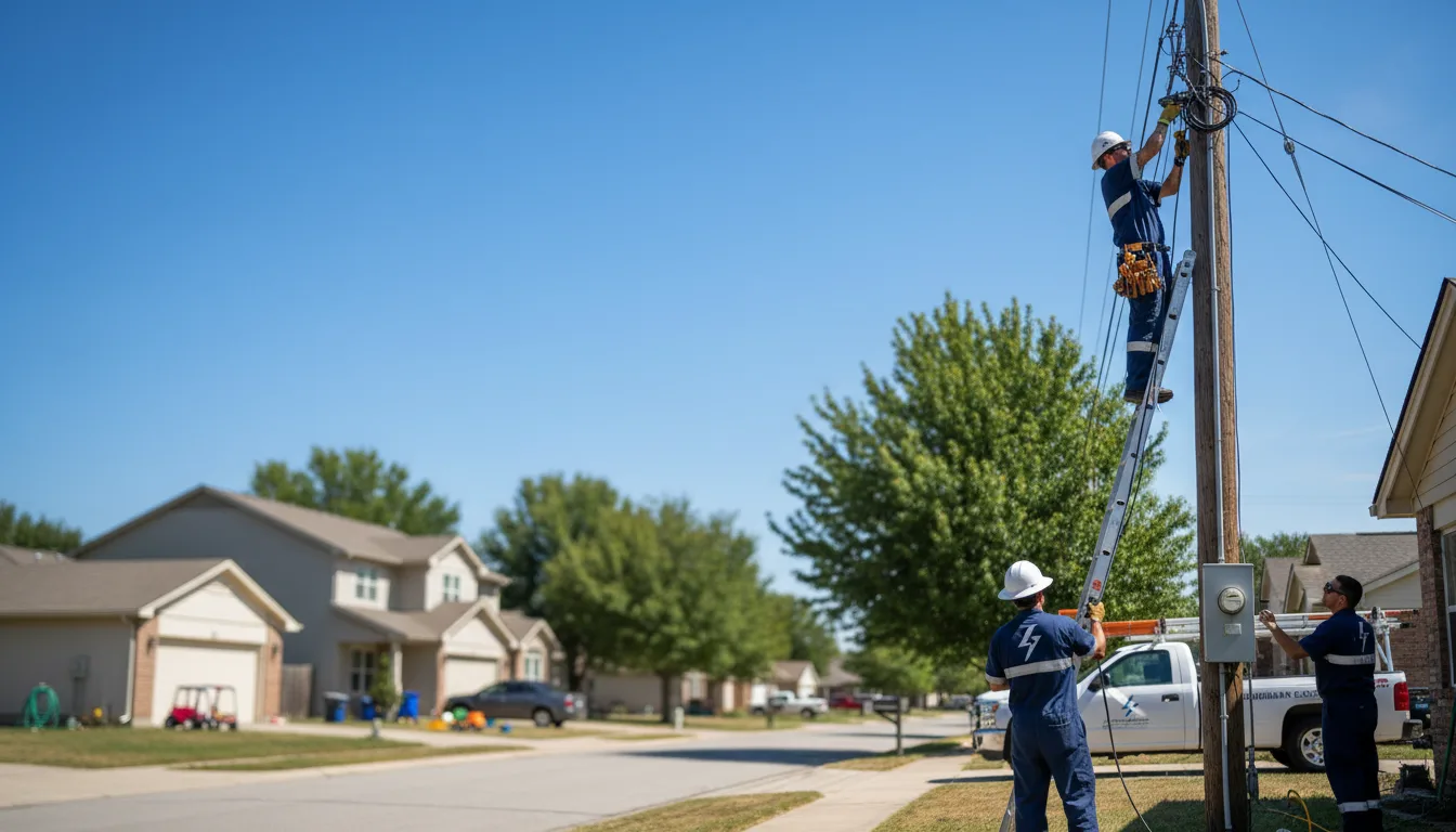 Residential electrician providing installation services in Sapulpa, OK